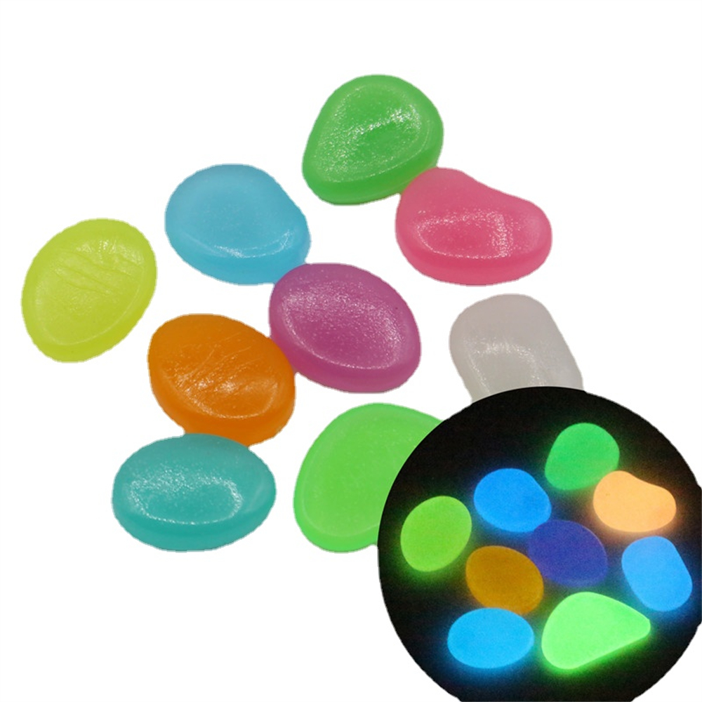 Aquarium Decoration Rock - 50pcs Luminous Stone Fluorescent Gravel Pebbles