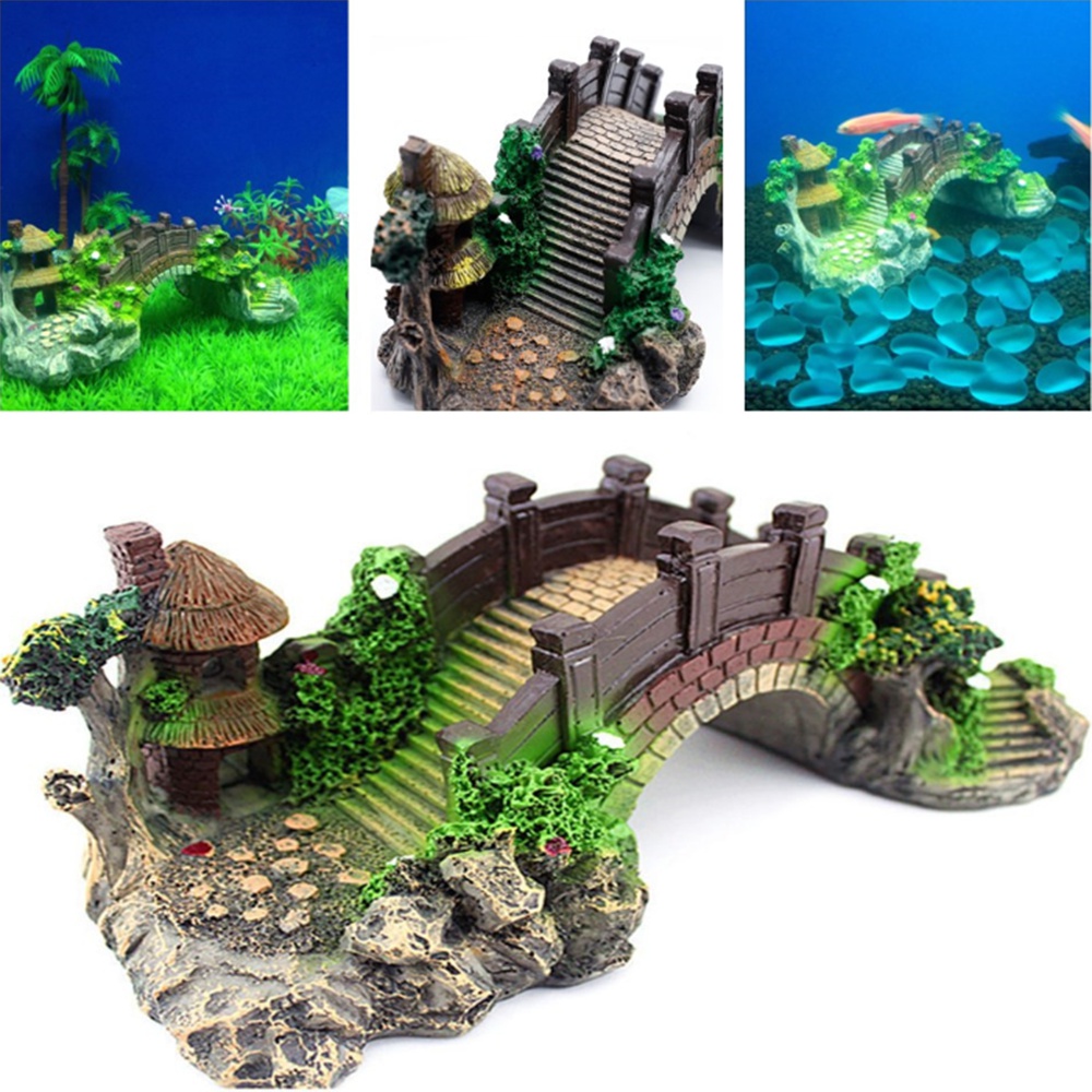 Aquarium Fish Bridge - Aquarium Fish Tank Vintage Decorative Bridge