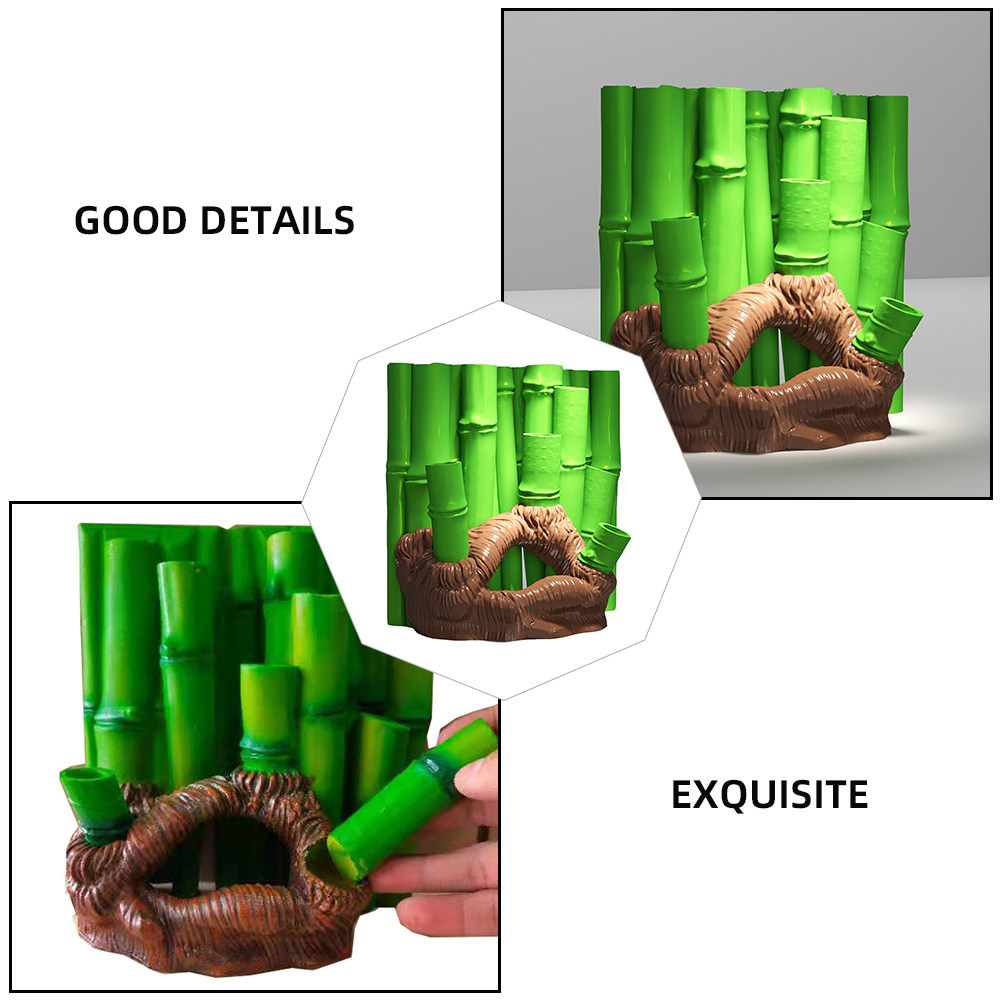 1Pcs Fish Tank 3D Bamboo Resin - Aquarium Fish Cave 评论和价格