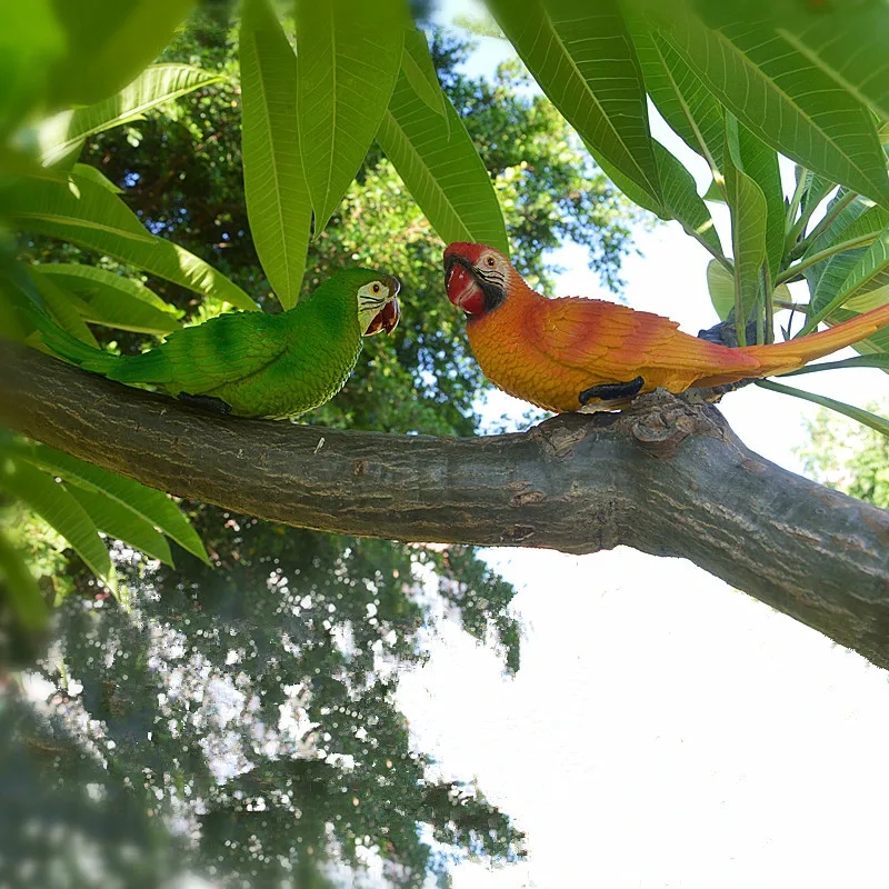 Simulation Resin Parrot Statue - Aquarium Decoration Rock 评论和价格