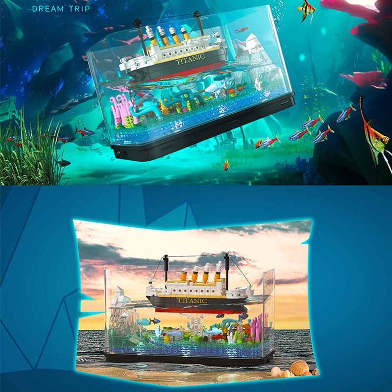 MOC Titanic Cruise Line Pirate - Aquarium Fish Keeping 评论和价格