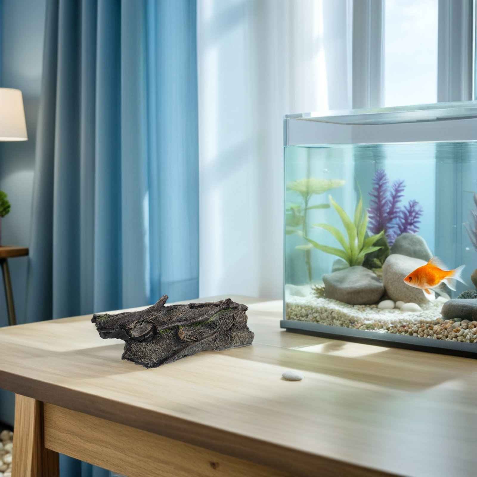 Resin Hollow Tree Trunk Aquari - Aquarium Fish Cave 评论和价格