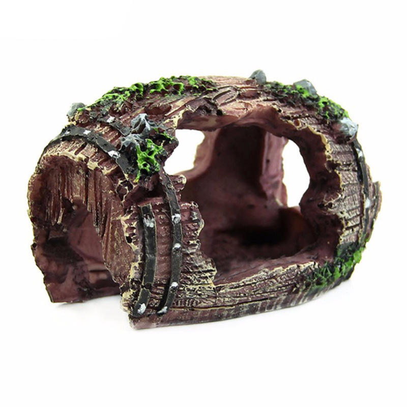 Aquarium Artificial Barrel Cav - Aquarium Fish Cave 评论和价格