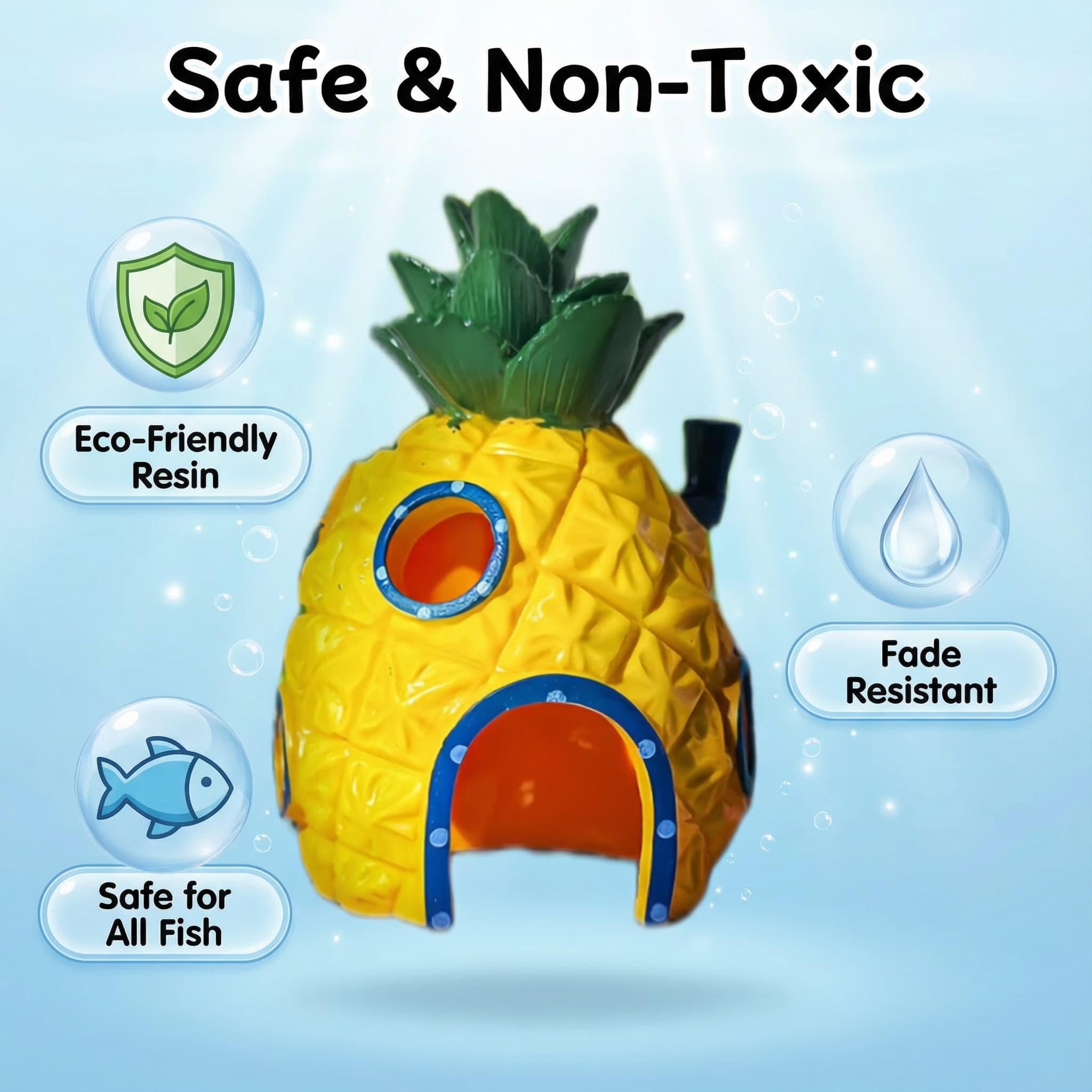 Pineapple House Aquarium Decor - Aquarium Fish Cave 评论和价格