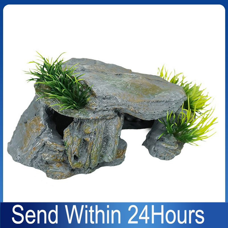Reptile Rock Hide Cave Natural - Aquarium Fish Cave 评论和价格