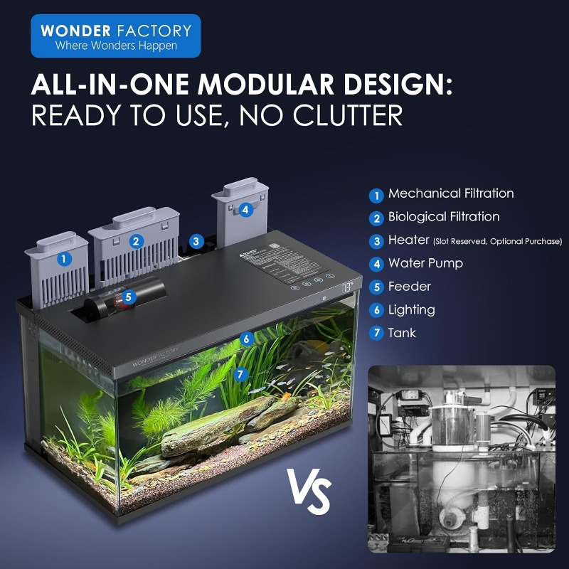 Smart Aquarium, Glass Fish Tan - Aquarium Fish Feeder Automatic 评论和价格