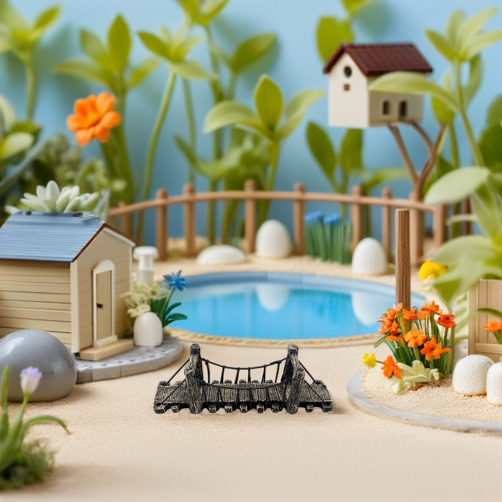 2 Pcs Garden Landscape Decorat - Aquarium Fish Bridge 评论和价格